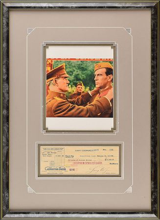 Lot #771 Gary Cooper Check - Image 1
