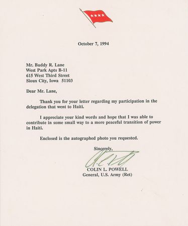 Lot #94 George W. Bush and Colin Powell - Image 2