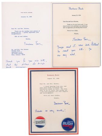 Lot #89 George and Barbara Bush - Image 2