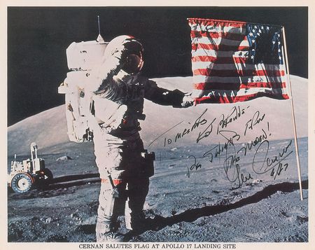Lot #452 Gene Cernan and Harrison Schmitt Signed Photographs - Image 1