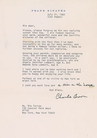 Lot #753 Frank Sinatra: 