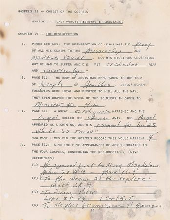 Lot #699 Johnny Cash Handwritten Bible Study - Image 1