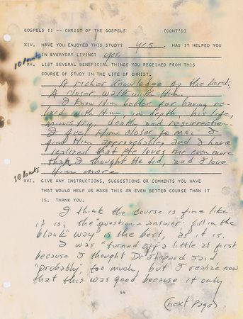 Lot #699 Johnny Cash Handwritten Bible Study - Image 3