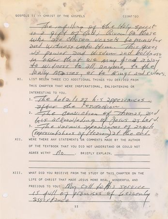 Lot #699 Johnny Cash Handwritten Bible Study - Image 4