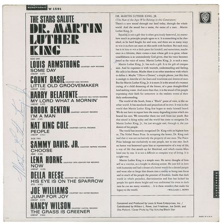 Lot #201 Martin Luther King, Jr: Rare album signed by Martin Luther King, Jr., Sammy Davis, and Harry Belafonte - Image 1