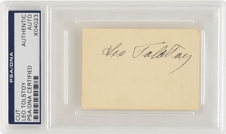 Lot #594 Leo Tolstoy: Boldly signed by the War and Peace author - Image 1