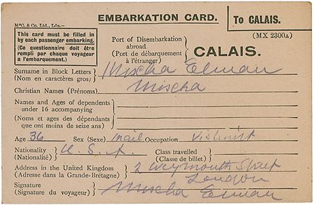 Lot #675 Violinists: Ysaye and Elman Signed Documents - Image 2