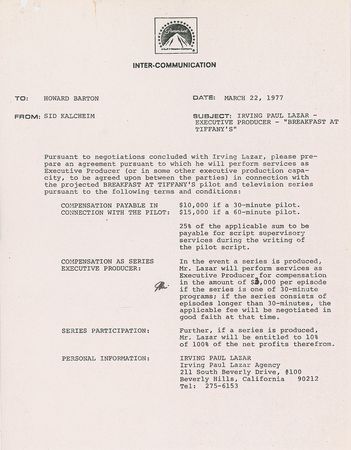 Lot #585 Truman Capote Signed Document - Image 1