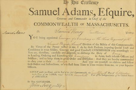 Lot #191 Samuel Adams Signed Document - Image 2