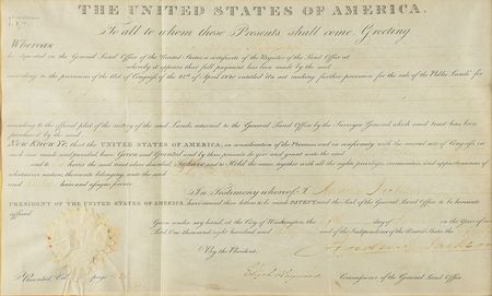 Lot #10 Andrew Jackson Signed Document - Image 2