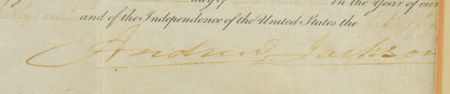 Lot #10 Andrew Jackson Signed Document - Image 3