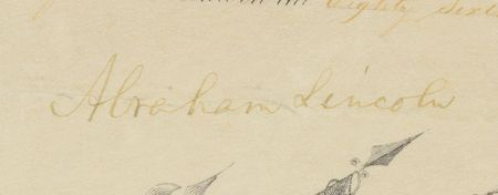 Lot #18 Abraham Lincoln: Appointing a 