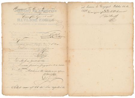 Lot #229 Simon Bolivar Signed Document - Image 2