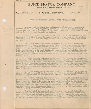 Lot #208 Walter Chrysler Signed Document - Image 1