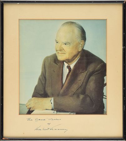 Lot #143 Herbert Hoover Signed Photograph - Image 2