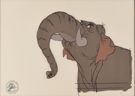 Lot #555 Hathi the Elephant production cel from The Jungle Book Production Cel - Image 1