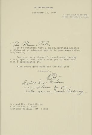 Lot #161 Richard Nixon Typed Letter Signed - Image 2