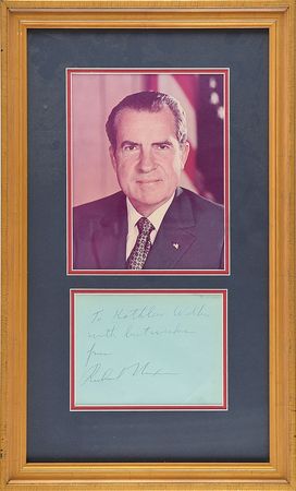 Lot #162 Richard Nixon Signature - Image 1
