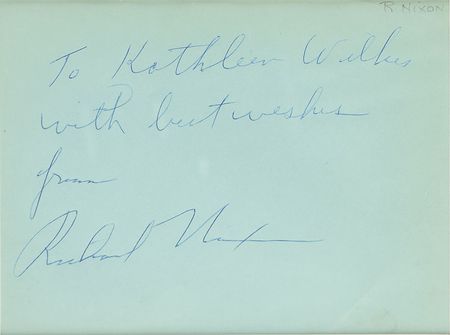Lot #162 Richard Nixon Signature - Image 2