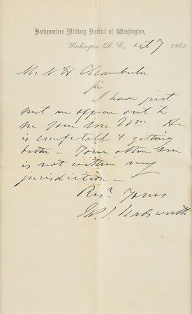 Lot #415 James S. Wadsworth Handwritten Letter Signed - Image 2