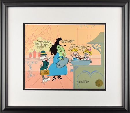 Lot #542 Bugs Bunny and Witch Hazel limited edition cel signed by Chuck Jones Limited Edition Cel - Image 2