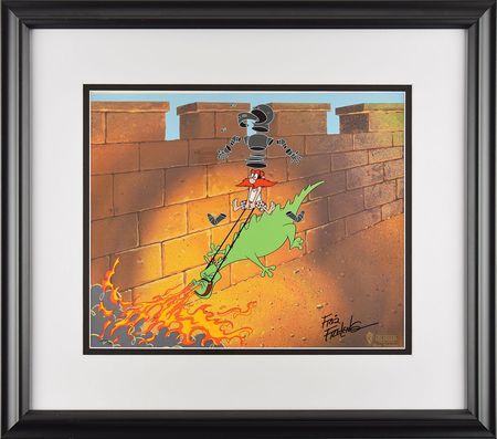 Lot #583 Yosemite Sam and Dragon limited edition cel signed by Friz Freleng Limited Edition Cel - Image 2
