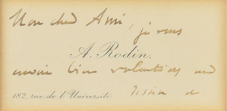 Lot #505 Auguste Rodin Signed Note - Image 1
