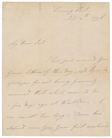 Lot #323 William Pitt the Younger Handwritten Letter Signed - Image 1
