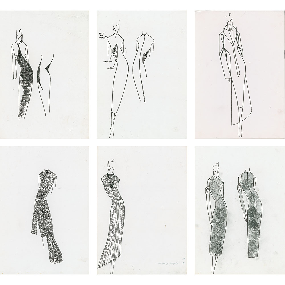Sketchbook with (36) Original Lee Alexander McQueen Design