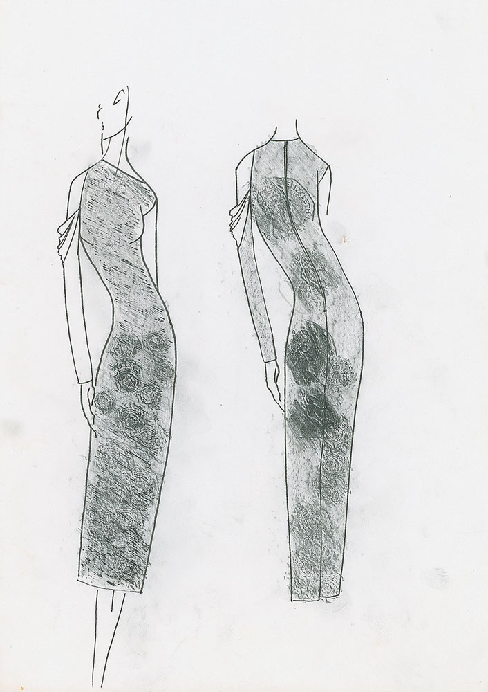 Sketchbook with (36) Original Lee Alexander McQueen Design Drawings