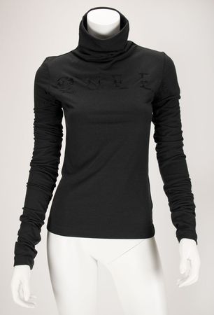 Lot #5074  McQueen Black Stretch Logo Top - Image 1
