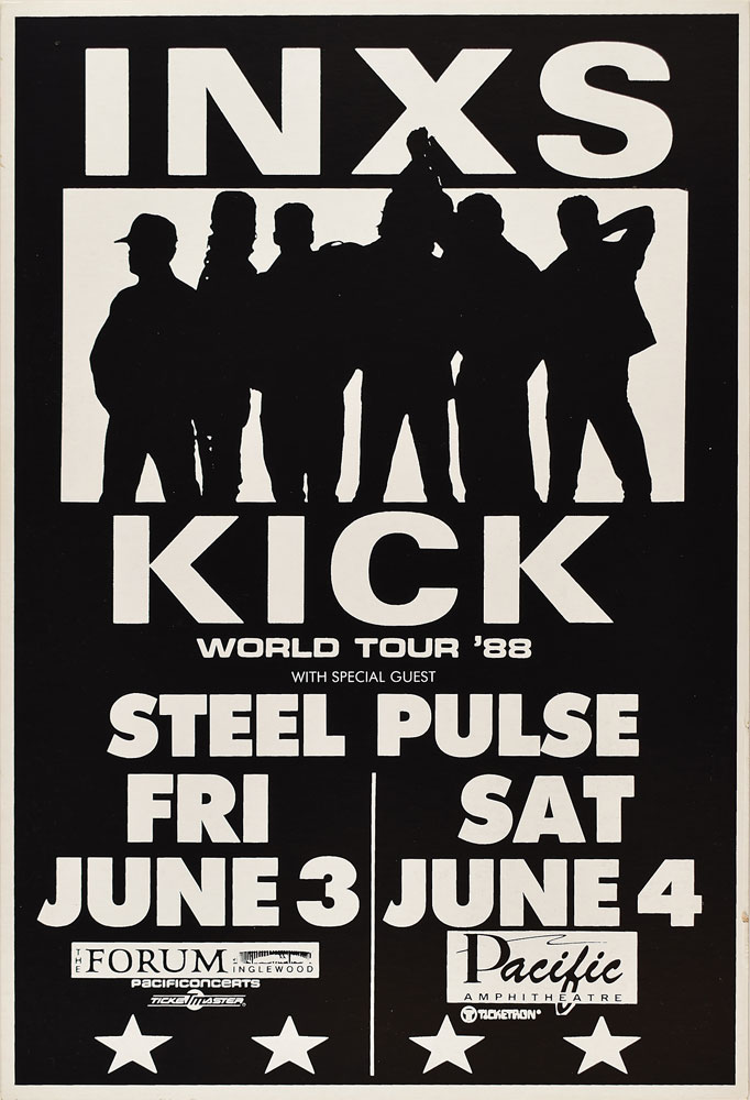 INXS 1988 Kick World Tour Poster | RR Auction