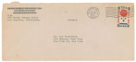 Lot #733 Marilyn Monroe: Desperate letter from Monroe to Lee Strasberg?