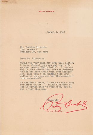 Lot #960 Betty Grable - Image 2