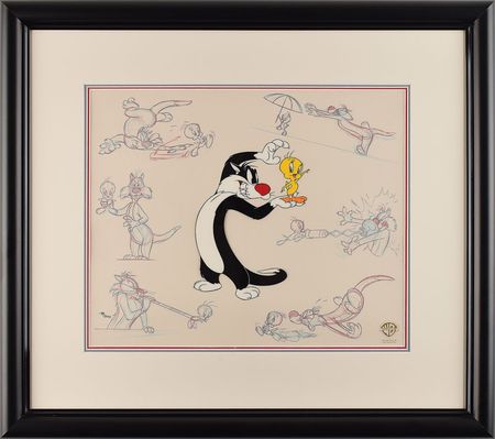 Lot #489 Sylvester and Tweety limited edition cel entitled 'Tweety & Sylvester Persona' Limited Edition Cel - Image 2