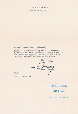 Lot #70 Jimmy Carter - Image 1