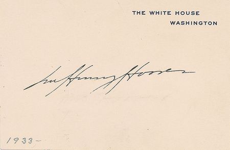 Lot #106 Herbert and Lou Henry Hoover White House Cards - Image 1