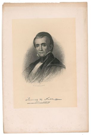 Lot #133 James K. Polk Hand-Addressed Panel - Image 2