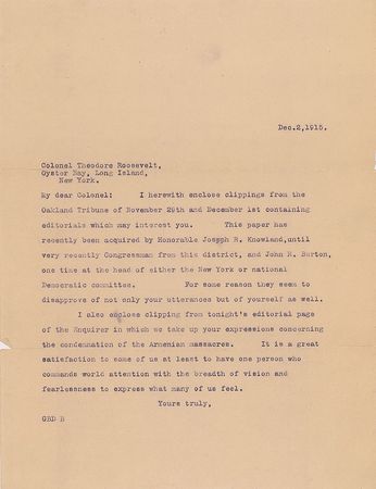 Lot #35 Theodore Roosevelt: Roosevelt and the 