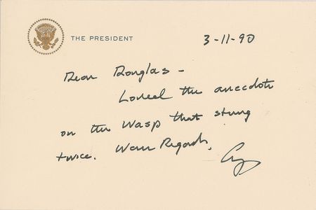 Lot #62 George Bush: To the Hollywood star-turned-war hero: 