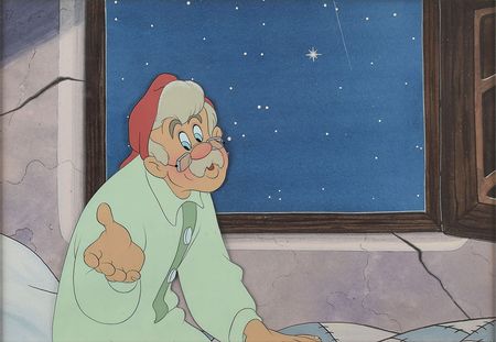 Lot #458 Geppetto production cel from Pinocchio Production Cel - Image 1