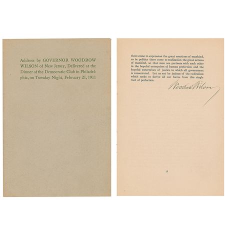 Lot #39 Woodrow Wilson Booklet - Image 1