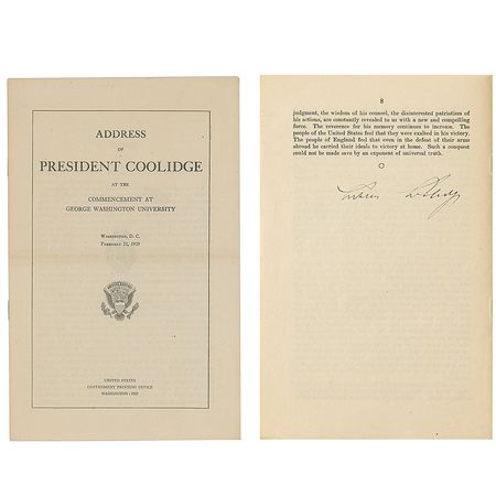 Lot #41 Calvin Coolidge Booklet - Image 1