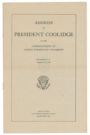 Lot #41 Calvin Coolidge Booklet - Image 3