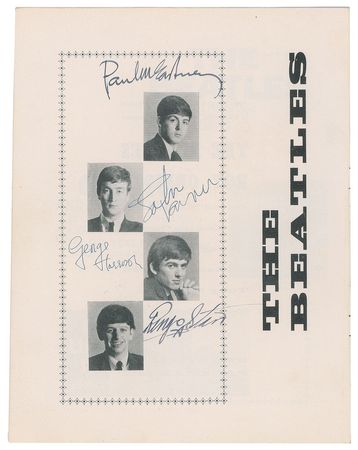 Lot #564 Beatles and Roy Orbison: The Beatles and Roy Orbison rock and sign at the Gaumont Cinema in '63 - Image 1