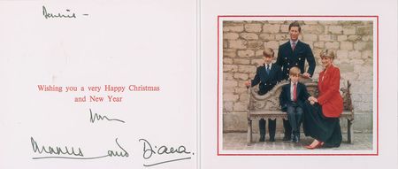 Lot #202 Princess Diana and Prince Charles Book and Card - Image 2