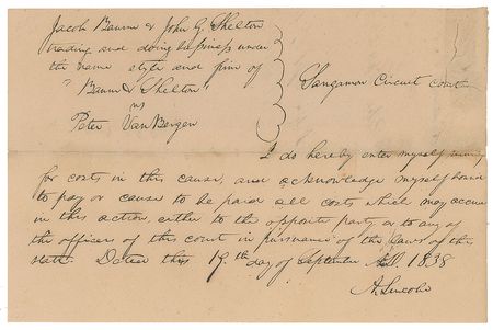 Lot #10 Abraham Lincoln: Young lawyer Lincoln agrees to case-related costs in an Illinois courtroom - Image 1