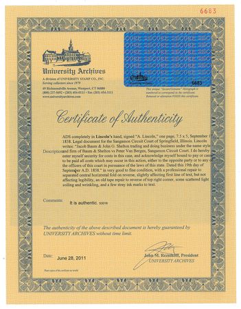 Lot #10 Abraham Lincoln: Young lawyer Lincoln agrees to case-related costs in an Illinois courtroom - Image 3