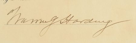 Lot #97 Warren G. Harding Signed Document - Image 2