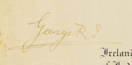 Lot #263 King George V Signed Document - Image 2